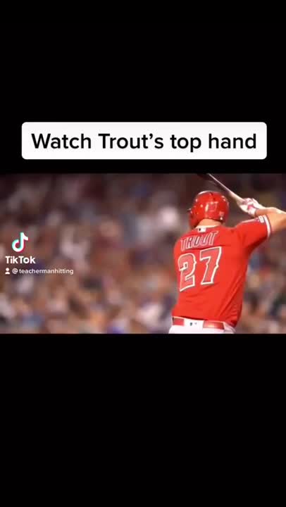 HITTING SECRETS – Watch Mike Trout’s Top Hand Closely…